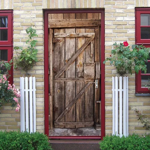 Miniatura 79 de Calcomanías 3D para puerta, murales para despegar y pegar, cocodrilo negro, calcomanías de pared, autoadhesivas, extraíbles, impermeables, de PVC
