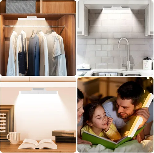 Miniatura 6 de 56 luces LED inalámbricas para debajo del gabinete, luces debajo de la encimera para control táctil de cocina, iluminación magnética de armario
