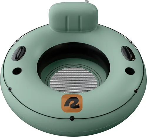 Miniatura 2 de Retrospec Siesta Float - Tubo inflable para río, flotador de agua de alta resistencia con respaldo y portavasos 300 libras Kit de reparación