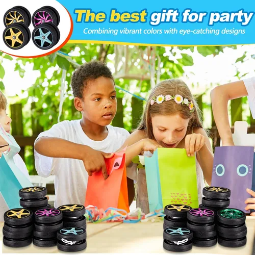 Miniatura 5 de Silipull 24 piezas de yoyos de rueda para niños, mini yoyos de plástico, regalos de fiesta de carreras para principiantes, adultos, adolescentes