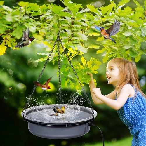 Miniatura 8 de Saillong Baños para pájaros para exteriores, comedero de agua para colibríes, para jardín, patio, césped, ideal para atraer pájaros