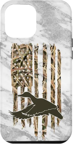 Miniatura 24 de Funda de caza de caza para iPhone 13 Pro Max con diseño de camuflaje gris y bandera de Estados Unidos