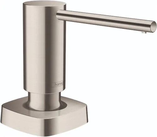 Miniatura 2 de hansgrohe Dispensador de jabón para fregadero de baño y cocina, Metris de 4 pulgadas, dispensador de jabón moderno en cromo, 40468001