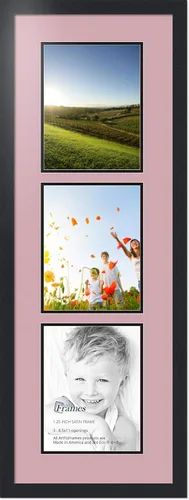 Miniatura 22 de ArtToFrames Marco de fotos tipo collage con estera doble con 3 aberturas de 5x7 y marco negro satinado Uva