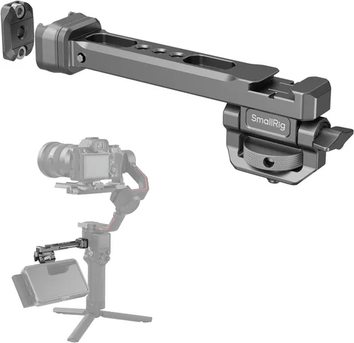 Miniatura 8 de SMALLRIG Montura Ajustable de Monitor de Cámara con Liberación Rápida, Abrazadera NATO, Montaje de Zapata Fría, Diseño Anti-Giro para DJI RS 4