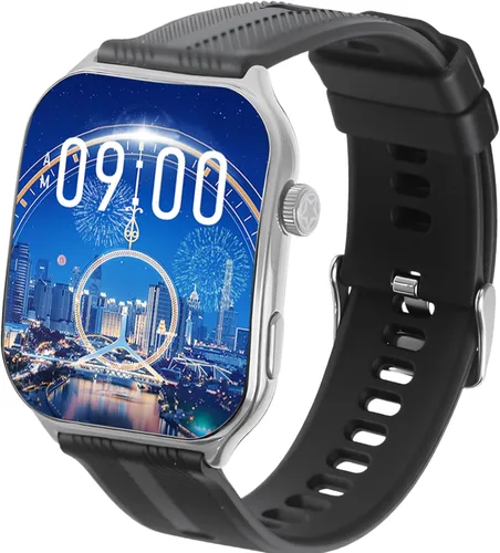 AOC Reloj inteligente con pantalla AMOLED de 1.95 pulgadas, llamada ChatGPT AI y Bluetooth, rastreador de actividad física para mujeres y hombres,