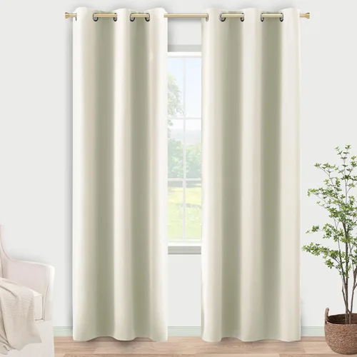Miniatura 117 de Cortinas opacas de 72 pulgadas extra anchas para dormitorio, puerta corrediza de vidrio y patio, 2 paneles con ojales para oscurecer ventana grande