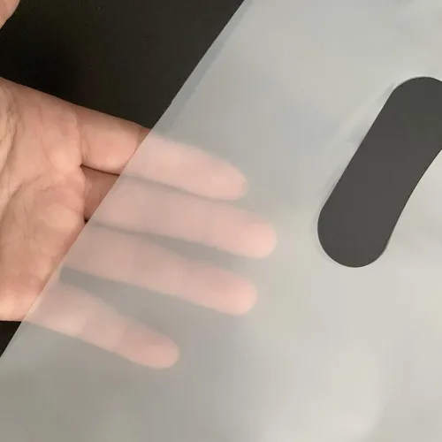 Miniatura 9 de Krodtige Paquete de 100 bolsas blancas extragrandes de 20 x 22 x 2 mil de grosor con asas troqueladas, bolsas de plástico brillante perfectas