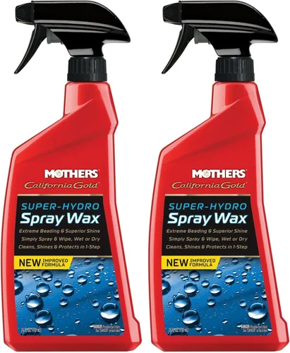 Miniatura 11 de Mothers California Gold Super-Hydro Spray Wax, 24 oz. – Brillo y perlado recién encerado, limpia, brilla y protege en un solo paso, usar seco