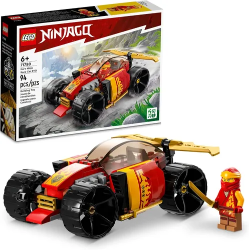 LEGO NINJAGO Kai's Ninja Race Car EVO, juego de juguetes de construcción 2 en 1, los niños pueden construir un vehículo todoterreno o automóvil de