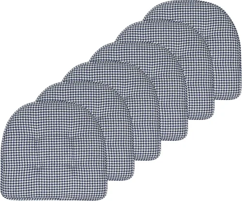 Miniatura 59 de Sweet Home Collection - Cojín de espuma viscoelástica para silla con capitoné, antideslizante, parte trasera de goma, en forma de U, 17 x 16 Piel