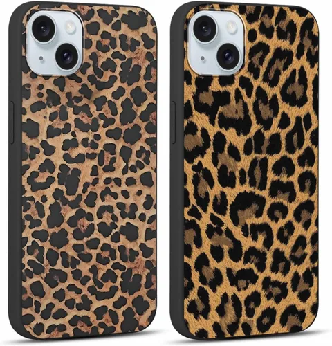 Miniatura 32 de Paquete de 2 Fundas de Teléfono Bonitas con Estampado de Guepardo para Apple iPhone 13 Pro Max de 6.7 Pulgadas, Fundas de Diseño