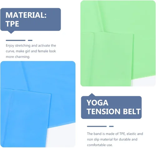 Miniatura 3 de Sosoport Resistance Bands Set 3pcs Yoga Stretch Strap Elastic Fitness Bands for Exercise Back Shoulder Training Sturdy Elastic for Women Home Gym