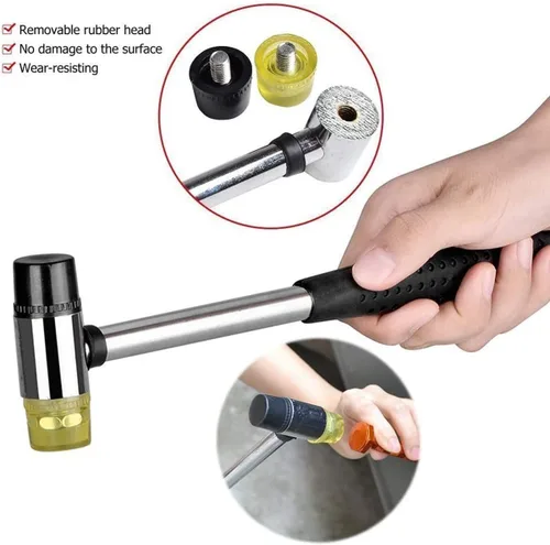 Miniatura 4 de LadyRosian - Juego de 12 herramientas para reparación de abolladuras sin pintura; martillo de abolladuras de aluminio con cabeza de derribo, juego