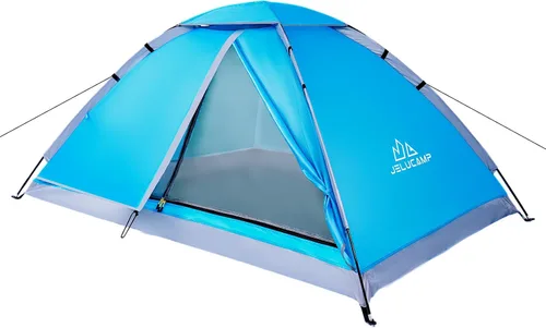 JELUCAMP Tiendas de campaña tipo domo para 1/2/4/5/6 personas para camping, tienda de campaña ligera portátil para mochileros, pequeña y fácil de
