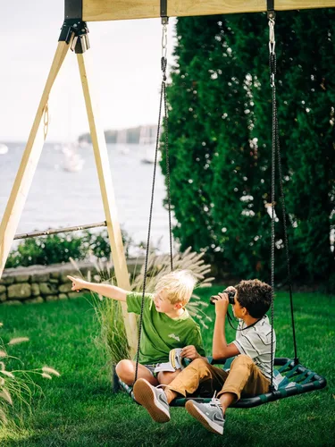 Miniatura 2 de Bijou Kubix Swing - El columpio de plataforma moderno para niños, juego de columpio sensorial para jugar al aire libre y aventura en el patio trasero