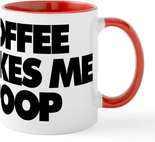 Miniatura 60 de CafePress Time To Poop Mugs Taza de café de cerámica de 11 oz (11.0 fl oz)