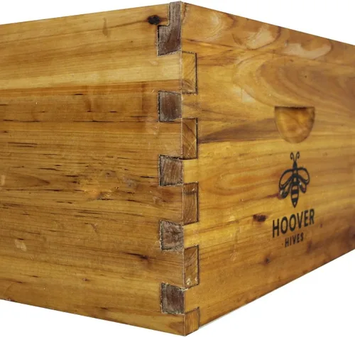 Miniatura 2 de Hoover Hives Caja de cría profunda Langstroth de 10 marcos sumergida en cera de abeja 100% incluye marcos de madera y bases enceradas (sin montar)