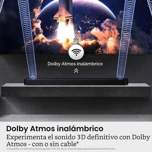 Miniatura 4 de Samsung HWQ990F Barra de sonido de 11.1.4 canales serie Q con subwoofer y altavoces traseros