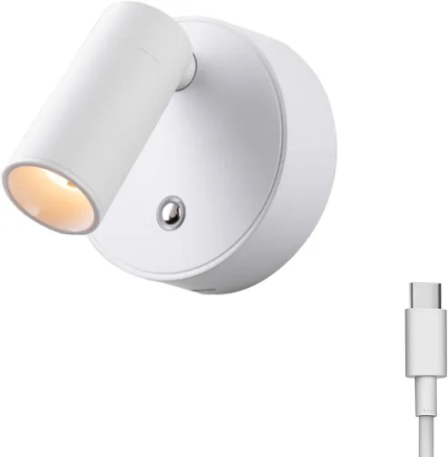 Antorcha de carga tipo C, luz nocturna, luces LED de lectura, ajuste de brillo, rotación magnética de 350°, control táctil, lámparas para niños,