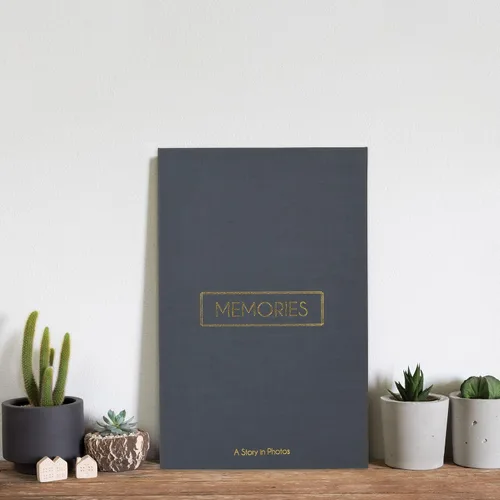 Miniatura 2 de Memories - Álbum de fotos de mesa auxiliar, capacidad para 180 fotos de 4 x 6 pulgadas, lino gris