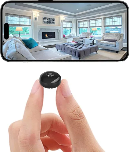HsiaoPun Cámara 4K inalámbrica Wi-Fi para el hogar, cámara para seguridad interior, monitoreo de mascotas, detección de movimiento y visión