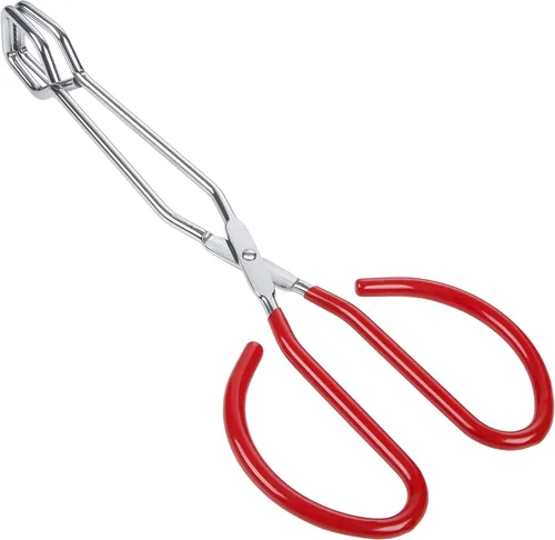 Miniatura 8 de MSY BIGSUNNY - Pinzas de tijera de acero inoxidable de 10 pulgadas, pinzas para alimentos de cocina con mango antideslizante, agarre cómodo, pinzas