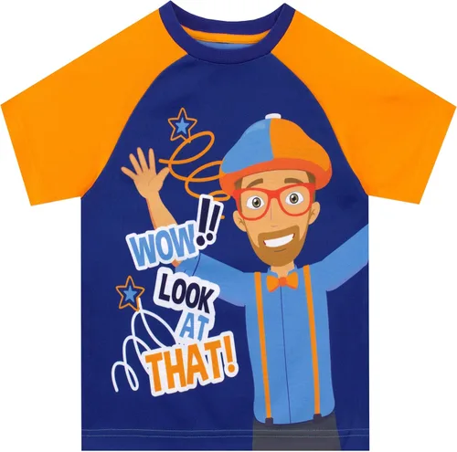 Miniatura 2 de Blippi Pijama corta para niño, Naranja