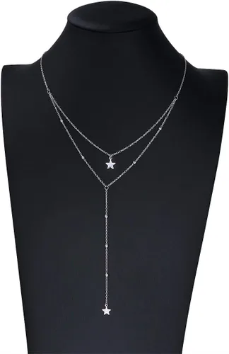 Miniatura 2 de DAOCHONG Collares con colgante de sol y luna de plata de ley 925 para mujer, regalos de joyería para ella