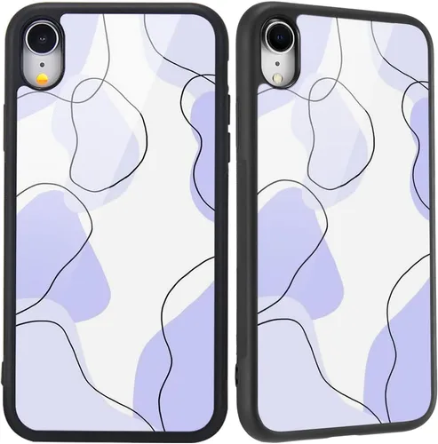 Miniatura 20 de Compatible con iPhone 7/8/SE 2020, cubierta trasera dura con patrón de arte divertido azul divertido lindo para mujeres y niños