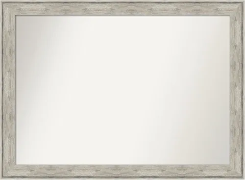 Miniatura 185 de Amanti Art Espejo de baño plateado para sobre fregadero, 28 x 47 pulgadas, espejo rectangular de plata imperial, marco de madera tradicional de gran