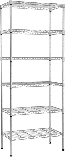 Miniatura 10 de Estantería de alambre de 32 pulgadas de alto x 23 pulgadas de ancho x 13 pulgadas de profundidad, estante de almacenamiento con ruedas, estante