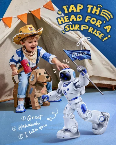 Miniatura 8 de Ruko 1088 - Robot inteligente para niños, gran robot interactivo programable con control remoto, control por aplicación, regalo de cumpleaños