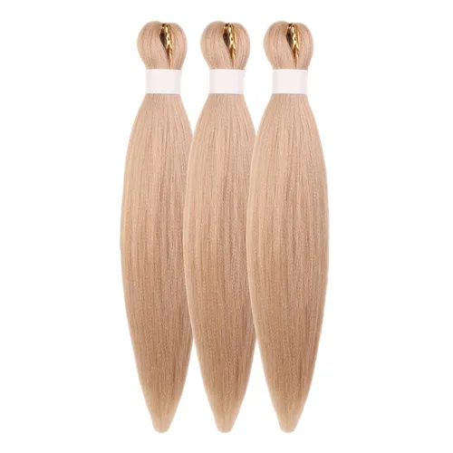 Miniatura 78 de Pelo corto negro trenzado preestirado de 14 pulgadas para trenzas sin nudos, pelo sintético 1B trenzado para trenzas Bob Box