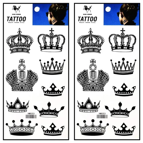 Miniatura 23 de Tatuajes 2 hojas de plumas negras de fantasía temporales tatuajes adhesivos falsos cuerpo brazo pecho hombro tatuajes para adolescentes, hombres
