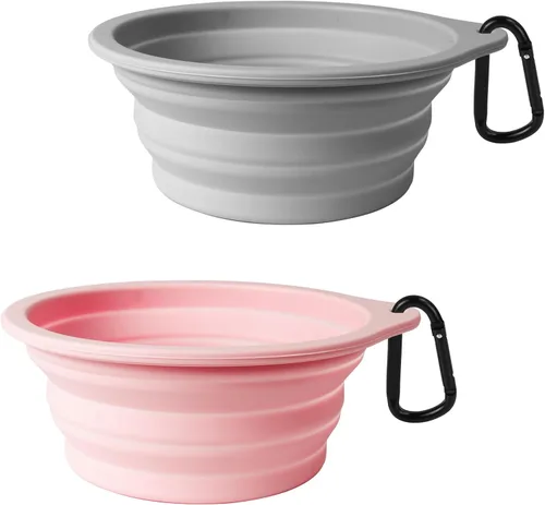 Miniatura 16 de PetBonus - 2 unidades de tazones plegables de silicona para perros, libres de BPA, aptos para lavavajillas, portátiles, plegables, expandibles