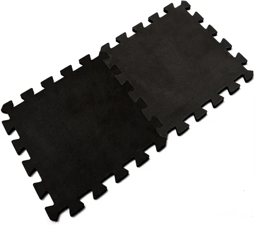 Miniatura 8 de DEAYOU Tapete de espuma entrelazado de 16 azulejos, 12 x 12 pulgadas, tapete de rompecabezas de espuma EVA con bordes, tapete protector suave de 0.4