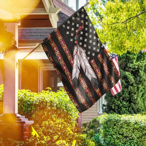 FLAGWIX Banderas – Bandera del orgullo nativo americano THH2489F, bandera de casa (29.5 x 39.5 pulgadas) – Banderas de jardín de casa de Estados
