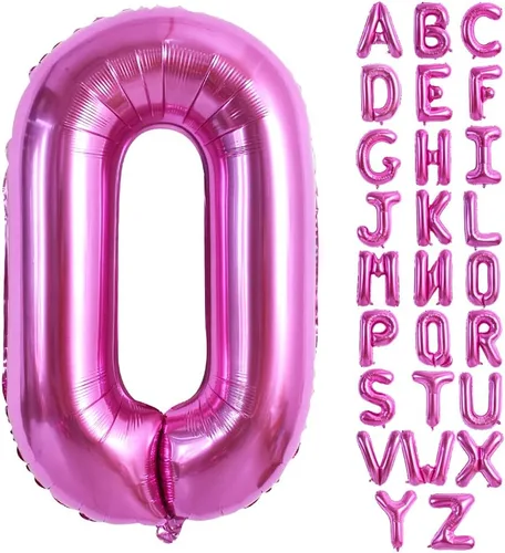Miniatura 8 de TONIFUL Globos grandes de 40 pulgadas de color rojo rosa con letras B, globos gigantes de letras del alfabeto, globos grandes de Mylar