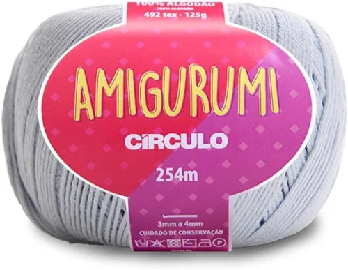 Miniatura 15 de Circulo Amigurumi Yarn, 100% Algodón Virgen Brasileño Mercerizado para Crochet y Tejido, Soft Art - Hilo de Peso Deportivo, 4.4 oz, 278 yardas