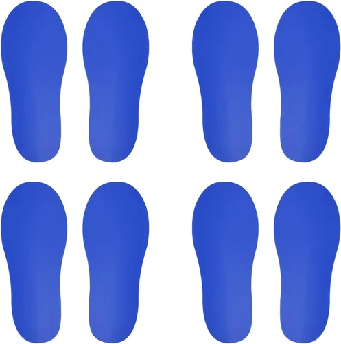 Miniatura 21 de PATIKIL Adhesivo de huellas de 10 x 4, 4 pares de zapatos de PVC para decoración de clase, guía de escaleras, color azul