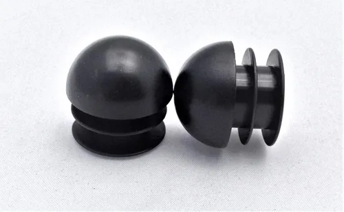 Miniatura 2 de 7/8" Ronda Insertar Glide Pata de Silla Protectores Negro Paquete de: 25
