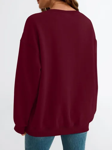 Miniatura 9 de EFAN Sudaderas de gran tamaño con cuello redondo Y2K para mujer, sudaderas con capucha para otoño, moda 2025, ropa para adolescentes y niñas, lindo