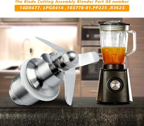 Miniatura 2 de 502977 - Conjunto de corte de cuchilla, pieza de licuadora compatible con Waring CB15 CB10 CB6 licuadoras de galones ensambladas comerciales, 502975