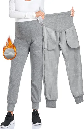 Miniatura 2 de PACBREEZE Pantalones de maternidad para mujer, pantalones deportivos de entrenamiento sobre el vientre, pantalones de pijama elásticos para embarazo
