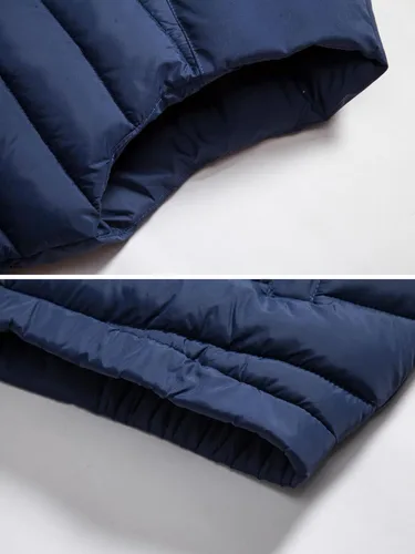 Miniatura 6 de Vcansion Chaleco acolchado de invierno para hombre, chaqueta sin mangas con capucha extraíble, chaleco acolchado