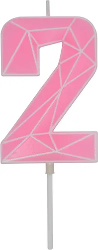 Miniatura 37 de DERVENTA Velas de cumpleaños con números grandes, 3D, color rosa, 3.7 pulgadas, decoración para tartas de fiesta, 1 pieza (número 3 rosa)