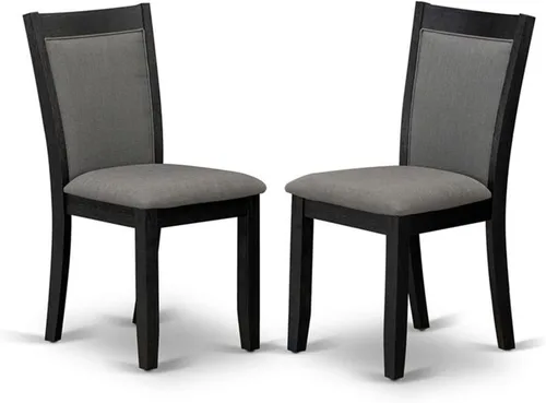 Miniatura 9 de East West Furniture MZC0T01 Monza Parson - Sillas de comedor tapizadas de tela de lino crema, juego de 2, lino cepillado blanco