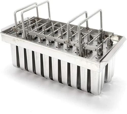 Moldes de paletas de acero inoxidable, moldes de paletas de hielo, máquina de paletas con estante, molde de helado de congelación rápida, soporte de
