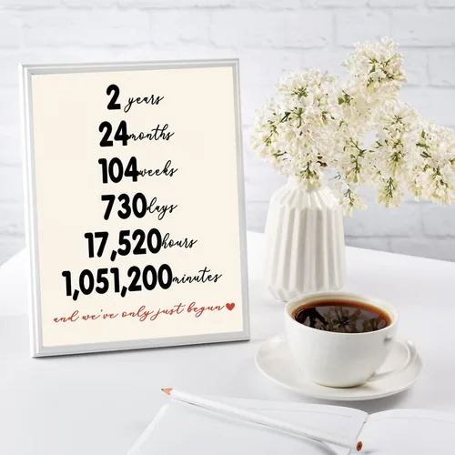 Miniatura 6 de YiKaLus Divertida tarjeta de aniversario de 2 años para marido y esposa, dulce segundo aniversario de boda regalos para él y ella, excelente idea